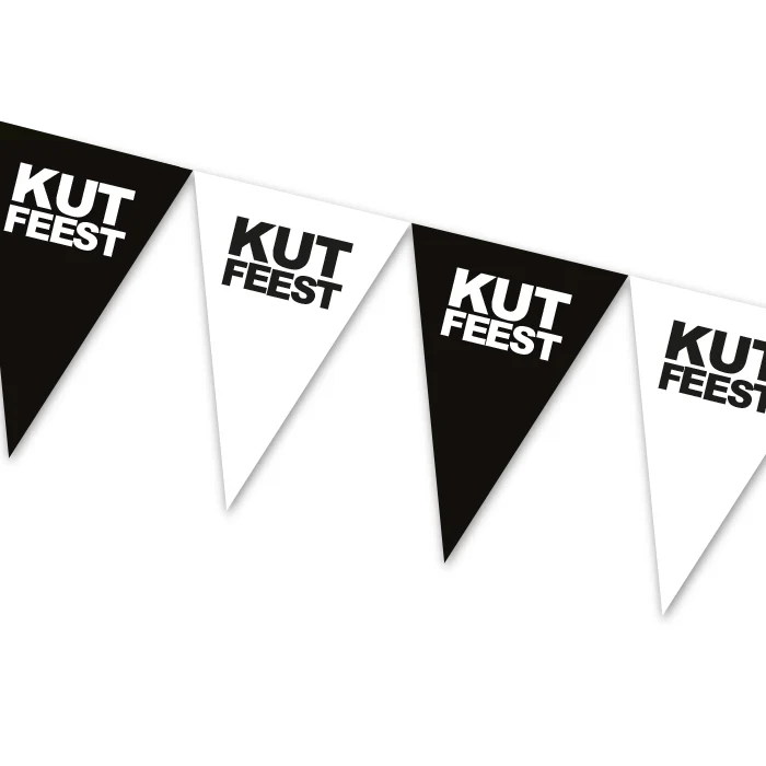 Vlaggenlijn kutfeest zwart 5m