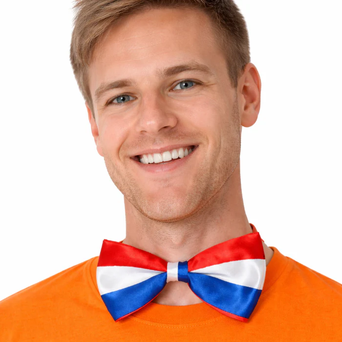 Vlinderdas Holland rood/wit/blauw