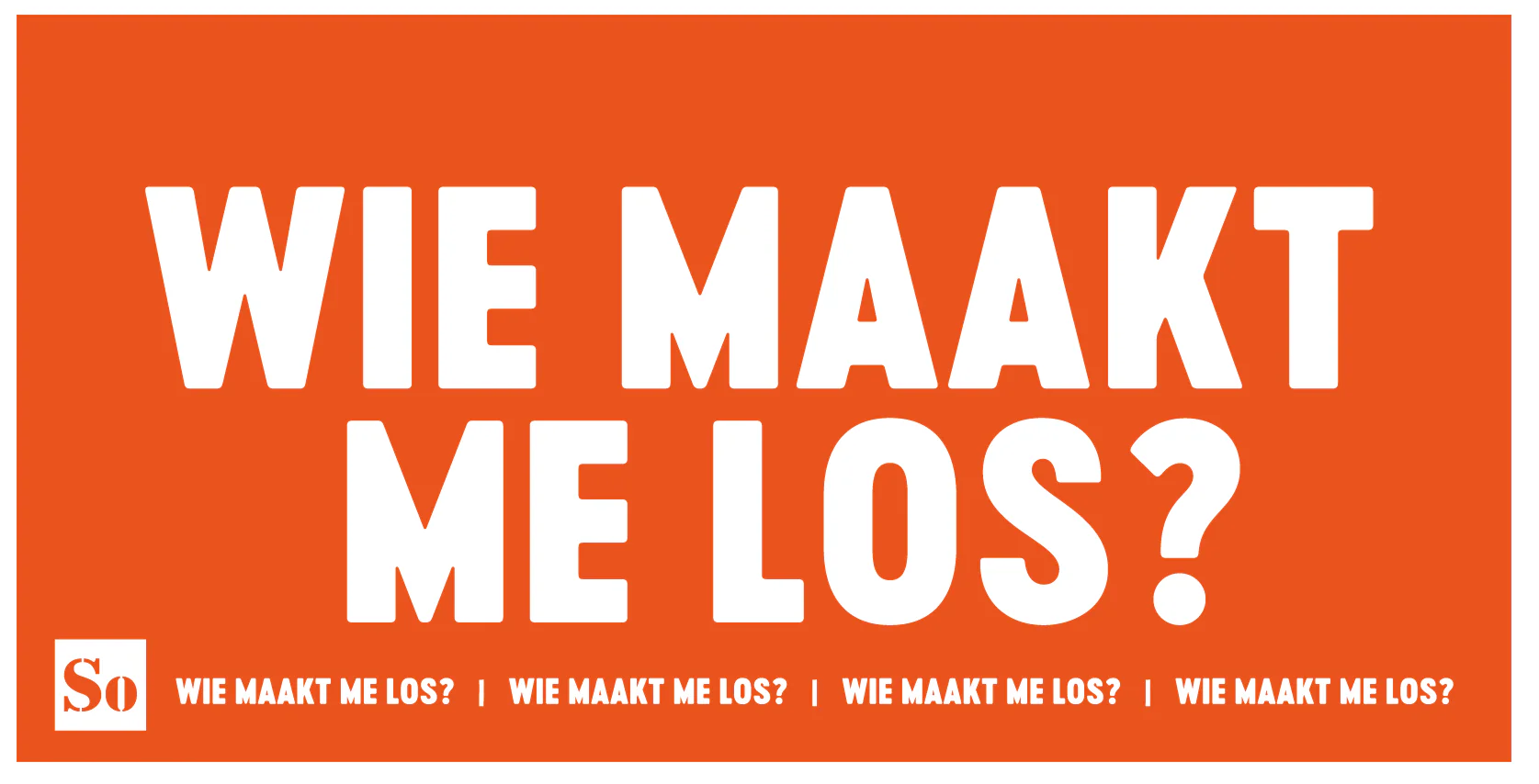 Vrijmarkt kleed - Wie maakt me los? - 1x2 meter - Image 2