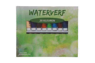 Waterverf tubes meerkleurig 20 stuks