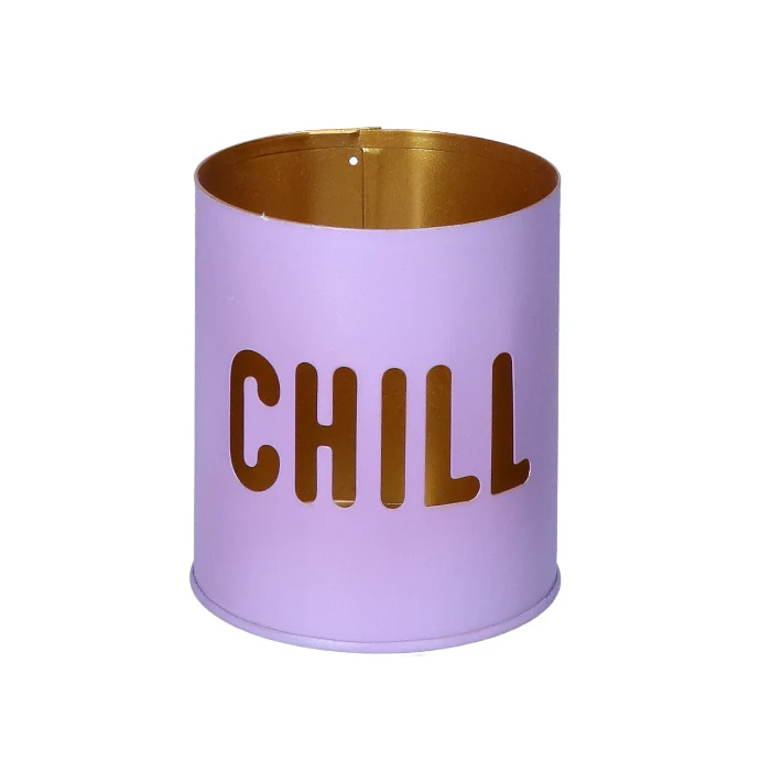Waxinelichthouder "CHILL" lila