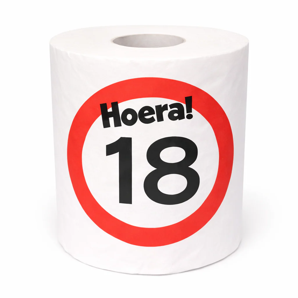 WC rol 18 jaar verkeersbord