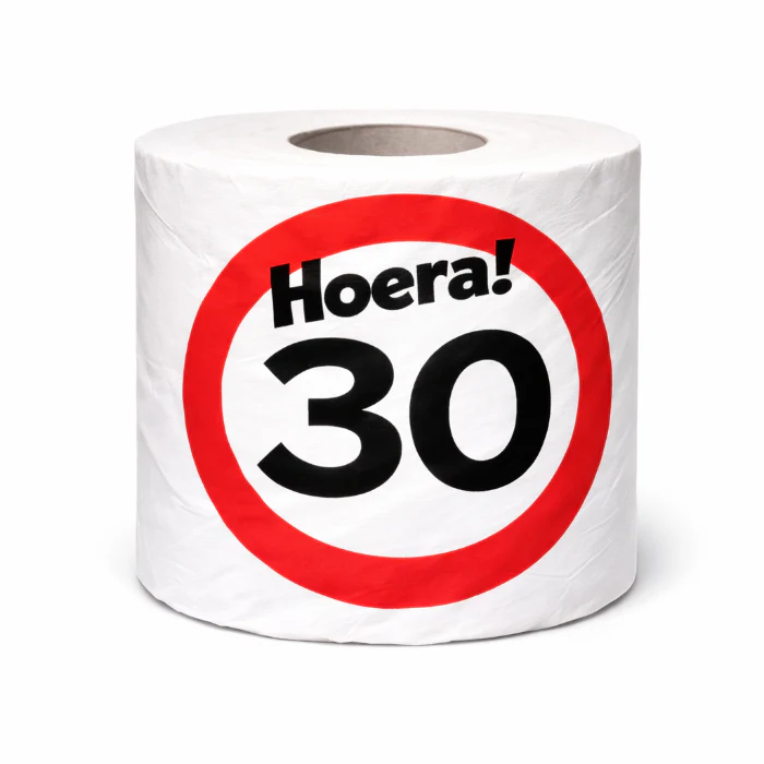 WC rol 30 jaar verkeersbord