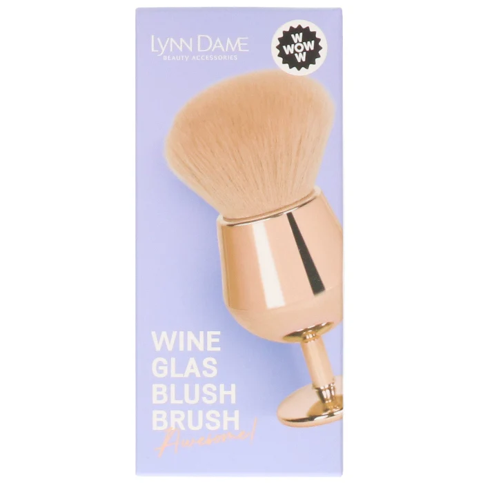 Wijnglas make-up blush borstel