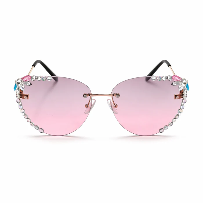 Zonnebril Zonnebril Glitter Roze #495