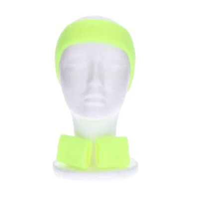 Zweetband set neon geel